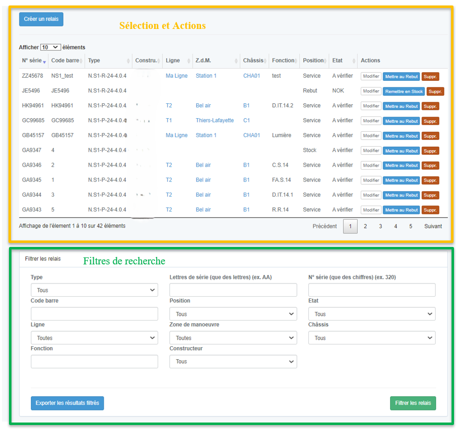 NS1 Gestion - Logiciel de Gestion Parc Relais